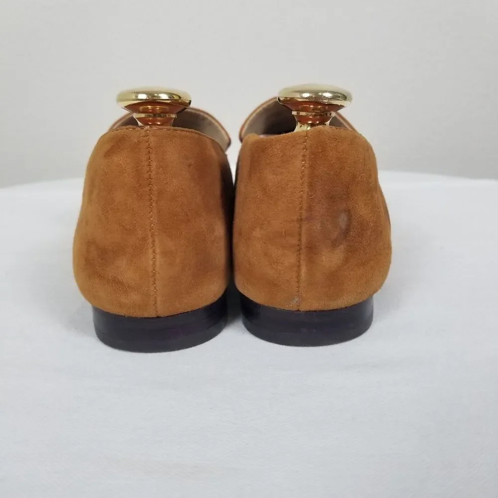 Reformation Brown Suede Quiet Luxury Minimalist Academia Bonnie Loafers Size 10 - Picture 7 of 12